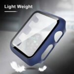 ZORVEX - CLASSIC CASE WITH SCREEN PROTECTOR FOR APPLE WATCH SERIES (1/2/3)- 42 MM - DARK BLUE - Image 6