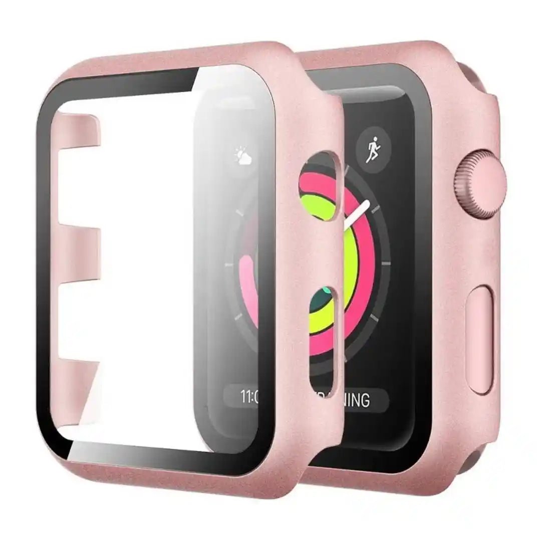CULT-OF-PERSONALITY-Screen-Protector-Case-for-iWatch-Series-1-2-3-42-mm-Rose-Gold_4 ZORVEX - CLASSIC CASE WITH SCREEN PROTECTOR FOR APPLE WATCH SERIES (1/2/3)- 42 MM - ROSE GOLD - Image 1