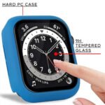 ZORVEX - CLASSIC CASE WITH SCREEN PROTECTOR FOR APPLE WATCH SERIES (4/SE/5/6) - 44 MM - BLUE - Image 5