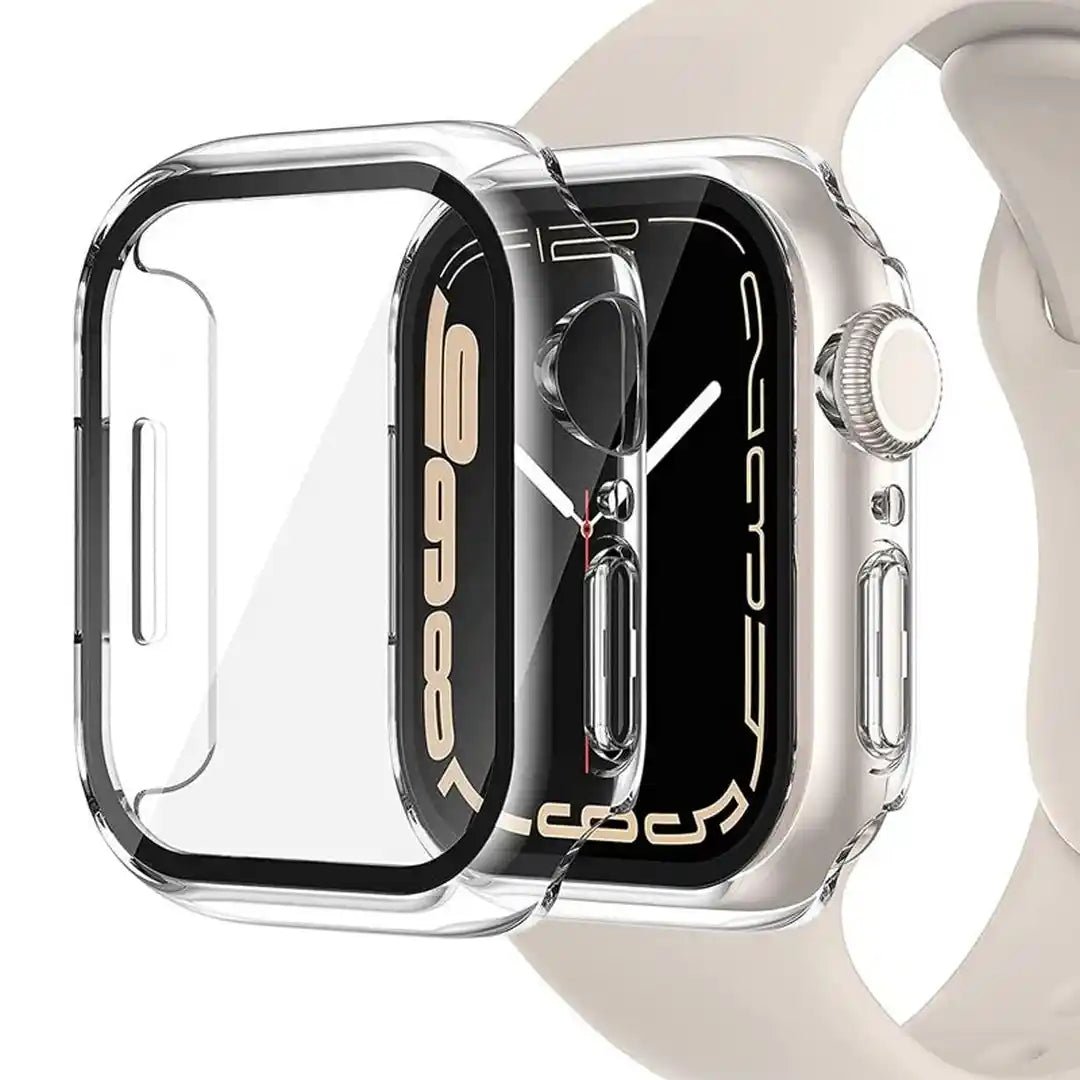 CULT-OF-PERSONALITY-Screen-Protector-Case-for-iWatch-Series-7-41-mm-Clear_2 ZORVEX - CLASSIC CASE WITH SCREEN PROTECTOR FOR APPLE WATCH SERIES 7 - 41 MM - CLEAR - Image 1