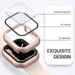 ZORVEX - CLASSIC CASE WITH SCREEN PROTECTOR FOR APPLE WATCH SERIES 7 - 45 MM - ROSE GOLD - Image 5
